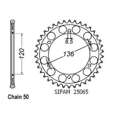 Rozeta pro Yamaha 25065CZ45